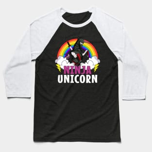 Ninja Unicorn Samurai Baseball T-Shirt